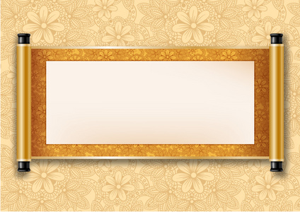 亚洲卷轴我国古代卷轴与模式照片