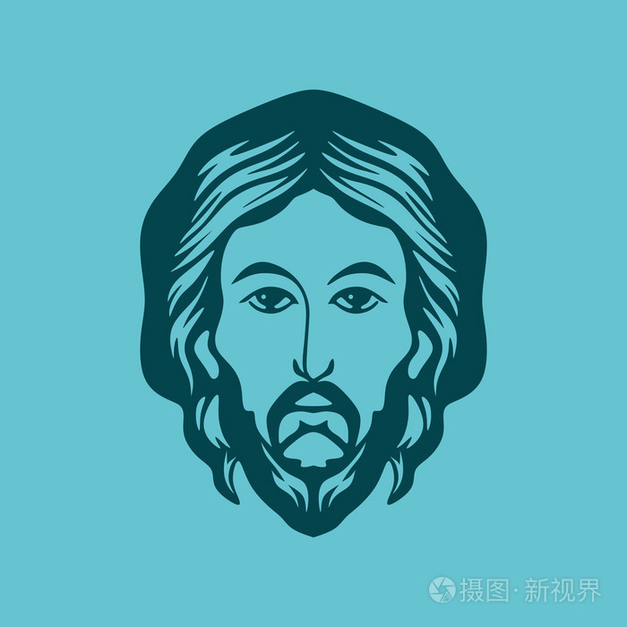 脸上的耶稣基督手绘