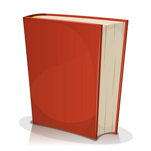 红色的书的封面上白色孤立图片