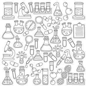 化学药理学自然科学矢量涂鸦集