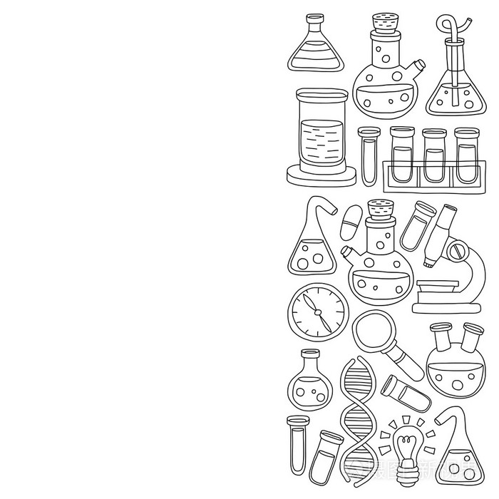 化学药理学自然科学矢量涂鸦集