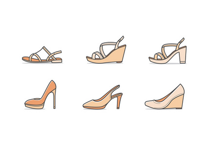 平底凉鞋图片-平底凉鞋素材-平底凉鞋插画-摄图新视界