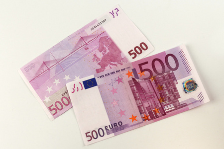 欧洲纸币欧洲从 500 欧元纸币照片