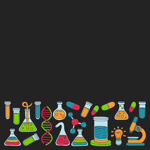 化学药理学自然科学矢量涂鸦集