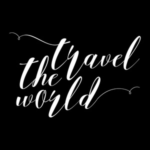 旅行世界手绘字体