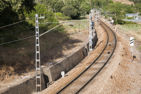 铁路轨道曲线图片