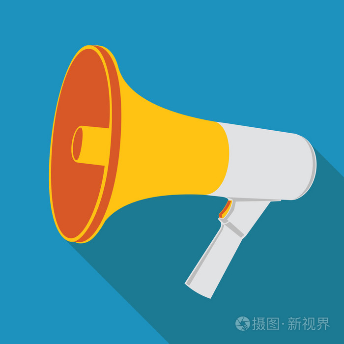 扬声器作为通知图标.矢量图