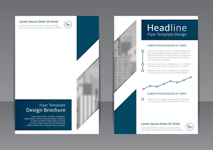 蓝色和白色的传单 盖和报告与地方为文本矢量设计