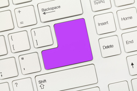 白色的概念键盘紫色钥匙