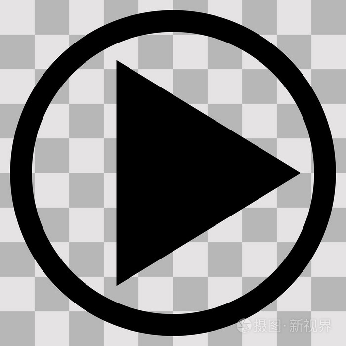 矢量上透明平黑色单人图标播放插画-正版商用图片1npdr3-摄图新视界