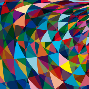 多色抽象明亮的背景与三角形。元素