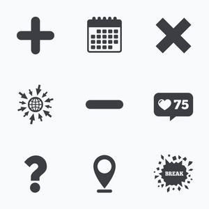 加号和减号图标照片