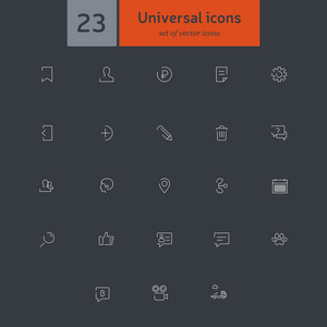 一套线通用图标图片