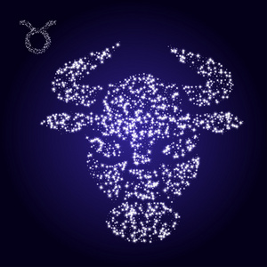 星座的特质让金牛座由星星组成.照片