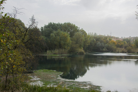 哈萨克斯坦南部的一个小湖