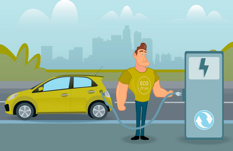 加油卡通人图片