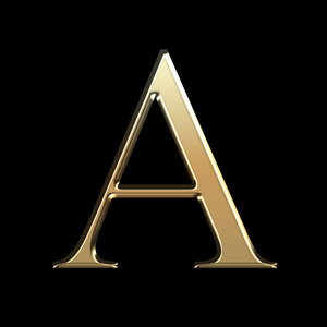 金色磨砂字母 a,珠宝字体集合照片