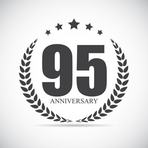 模板 Logo 95 年周年矢量图