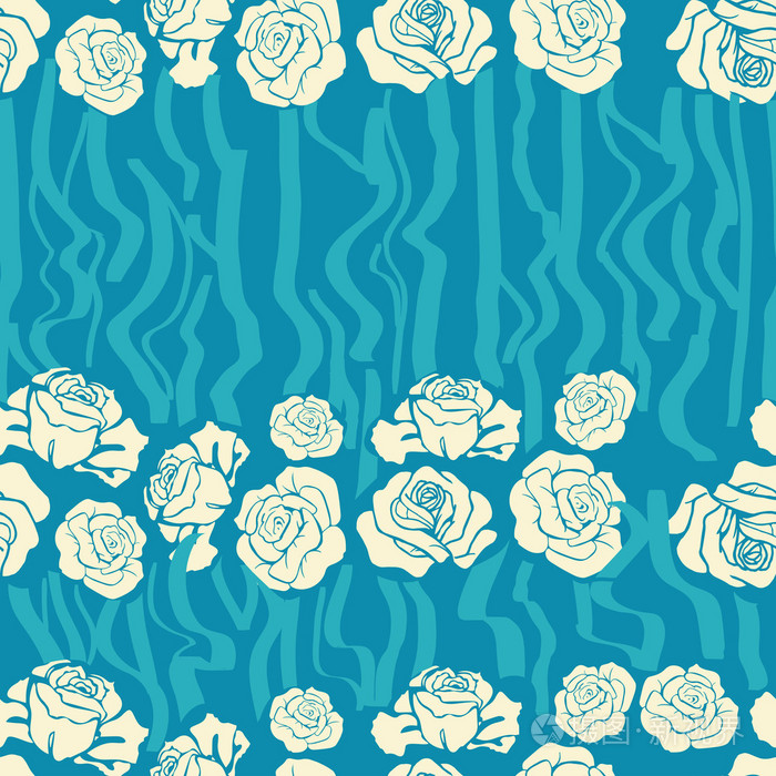 美丽的图案,与月季花