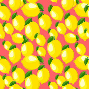 用柠檬和树叶图案
