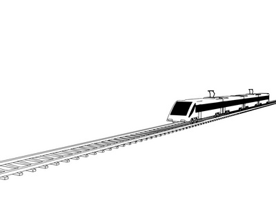 火车轮廓矢量