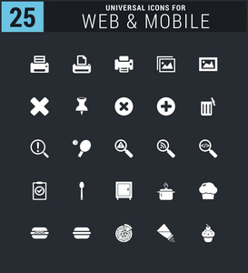 25 通用的网页和移动图标集