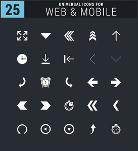 25 通用的网页和移动图标集