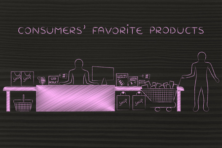 消费者喜爱的产品的概念图片