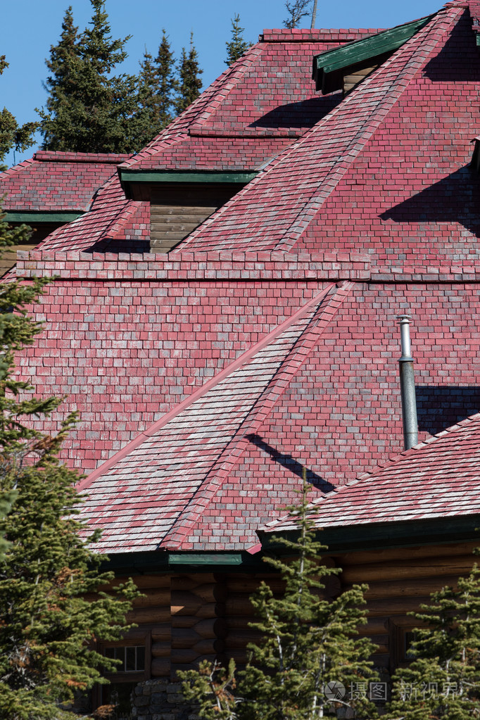 红瓦屋顶配外墙实景图图片