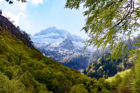 在比利牛斯，法国山风景