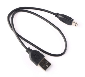 在白色的 usb 电缆