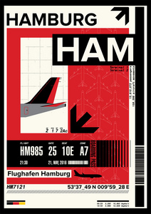 机场起飞和抵达标志在汉堡股票向量