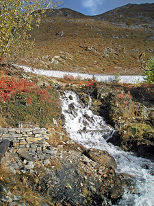 在 Muktinath，安纳布尔纳徒步旅行，野马地区，尼泊尔流