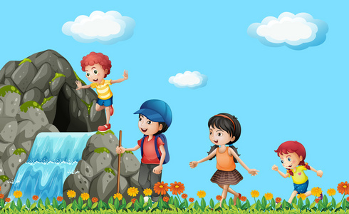 儿童远足图片图片