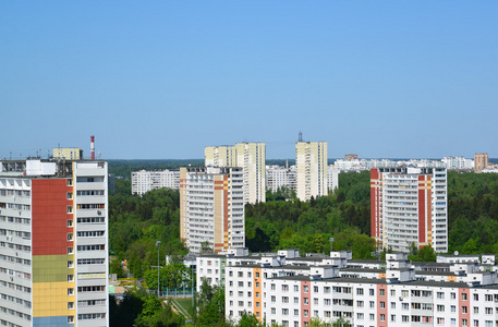 顶视图的泽廖诺格勒行政区域，莫斯科