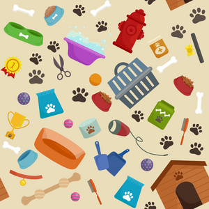 宠物店，狗货物和用品，存储产品的护理