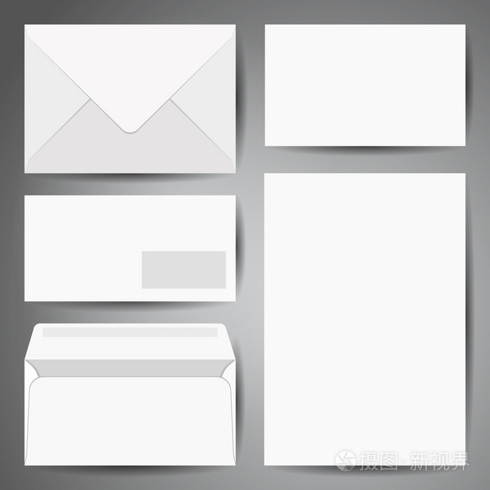 样机的不同类型的信封模板插画-正版商用图片1nqu9q-摄图新视界
