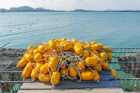 海口岸黄色浮标