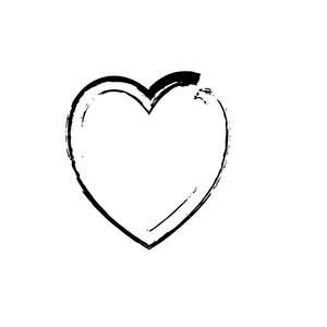 心的形状象征爱矢量黑色
