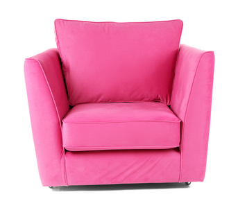孤立的粉红色扶手椅