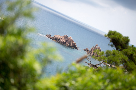 大海 阳光和岩石