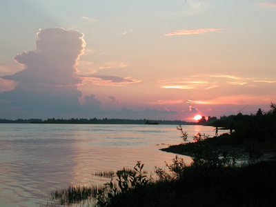 2005年7月1日, 西伯利亚伊尔蒂什河上的日落