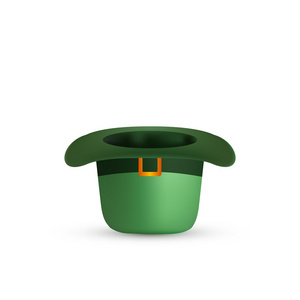 圣帕特里克节绿色的帽子。矢量