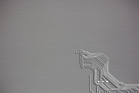 微芯片的电子线路板的背景特写