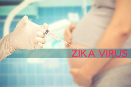 Zika 概念，在防护服的医务工作者。年份