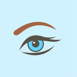 概念向量女人眼睛图标图片