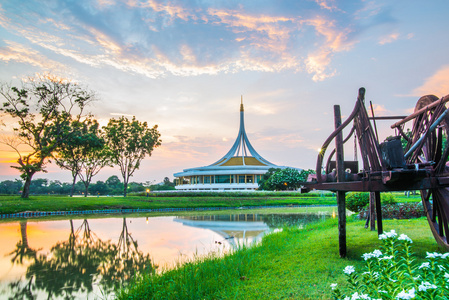 暮光之城馆具有里程碑意义的拉玛九公共御园，曼谷，泰国