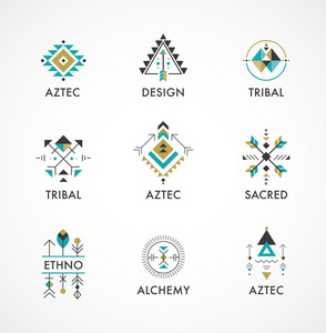 密宗，炼金术，神圣几何，部落和阿兹台克人，神的几何学 神秘的形状，符号