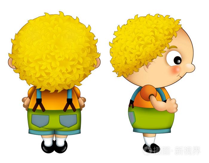 卡通人物-小男孩-分离