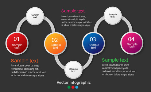 您的商务演示文稿的的矢量信息图形。可以用于信息图形，图形矢量，编号的横幅，网页设计